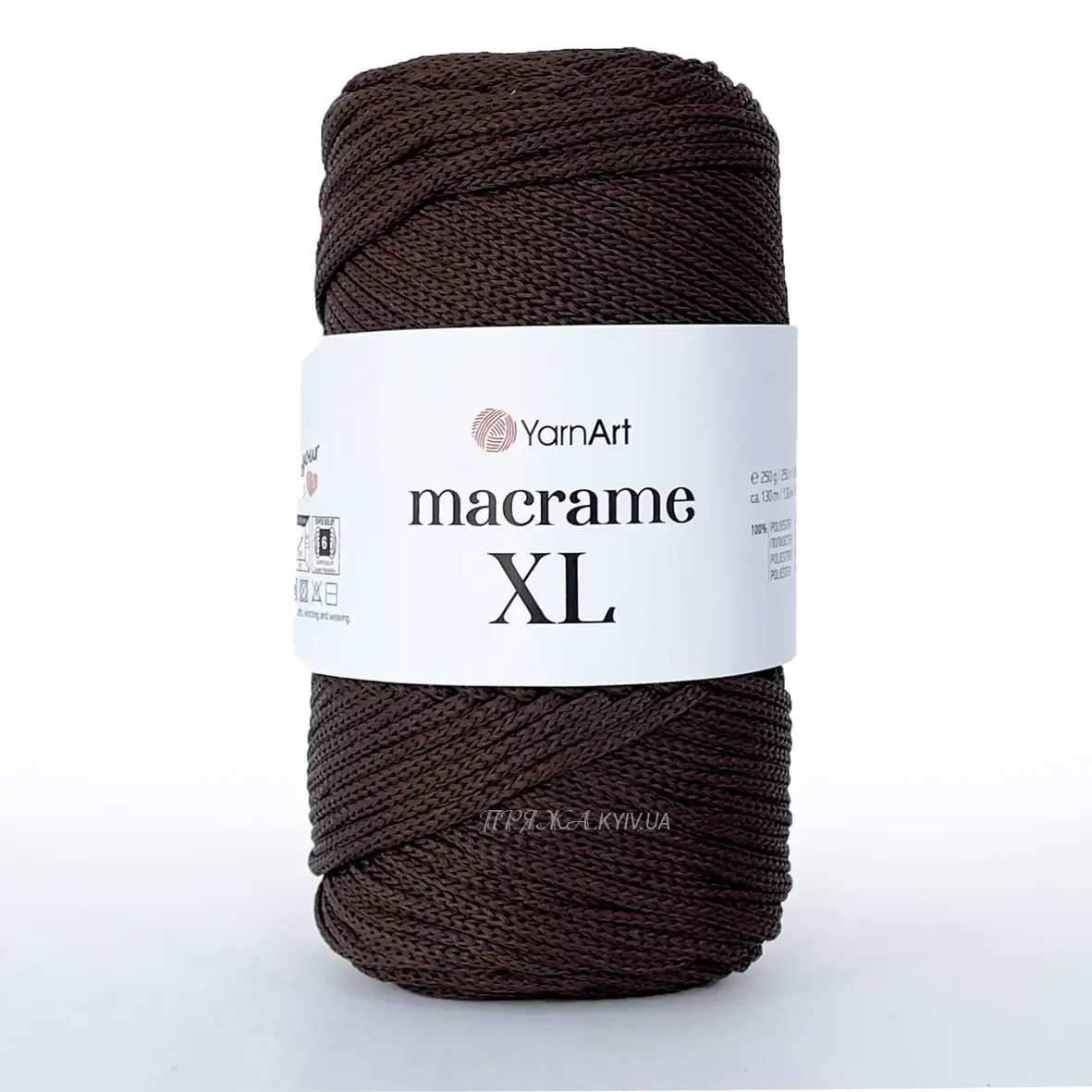 Yarnart_macrame_xl_157 Yarnart Macrame XL 157 шоколадний шнур макраме 3 мм 100% поліестер купити Київ