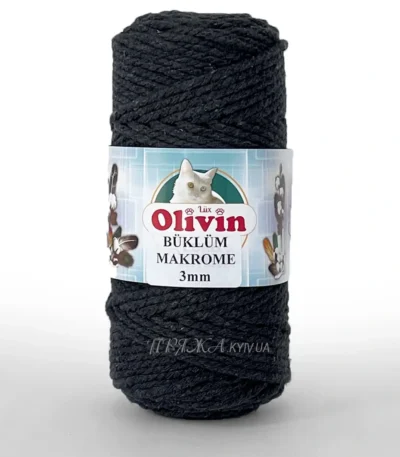 Кручений шнур макраме 3мм білий натуральний Olivin Makrome 3 мм 3502 100% бавовна 105м /250г Туреччина