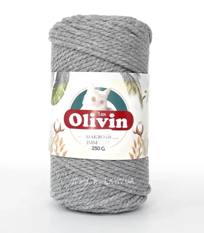 Кручений шнур 3мм сливовий Olivin Makrome 3 мм 161 бавовняний кручений 105м /250г Туреччина