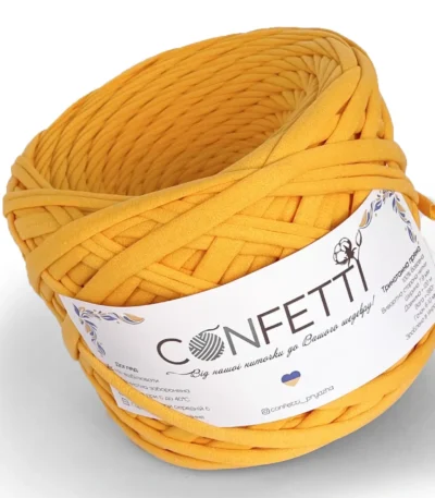 Трикотажна пряжа Confetti 7–9 мм волошковий