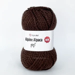 yarnart alpine alpaca 1431 шоколад товста пряжа з альпакою 20%