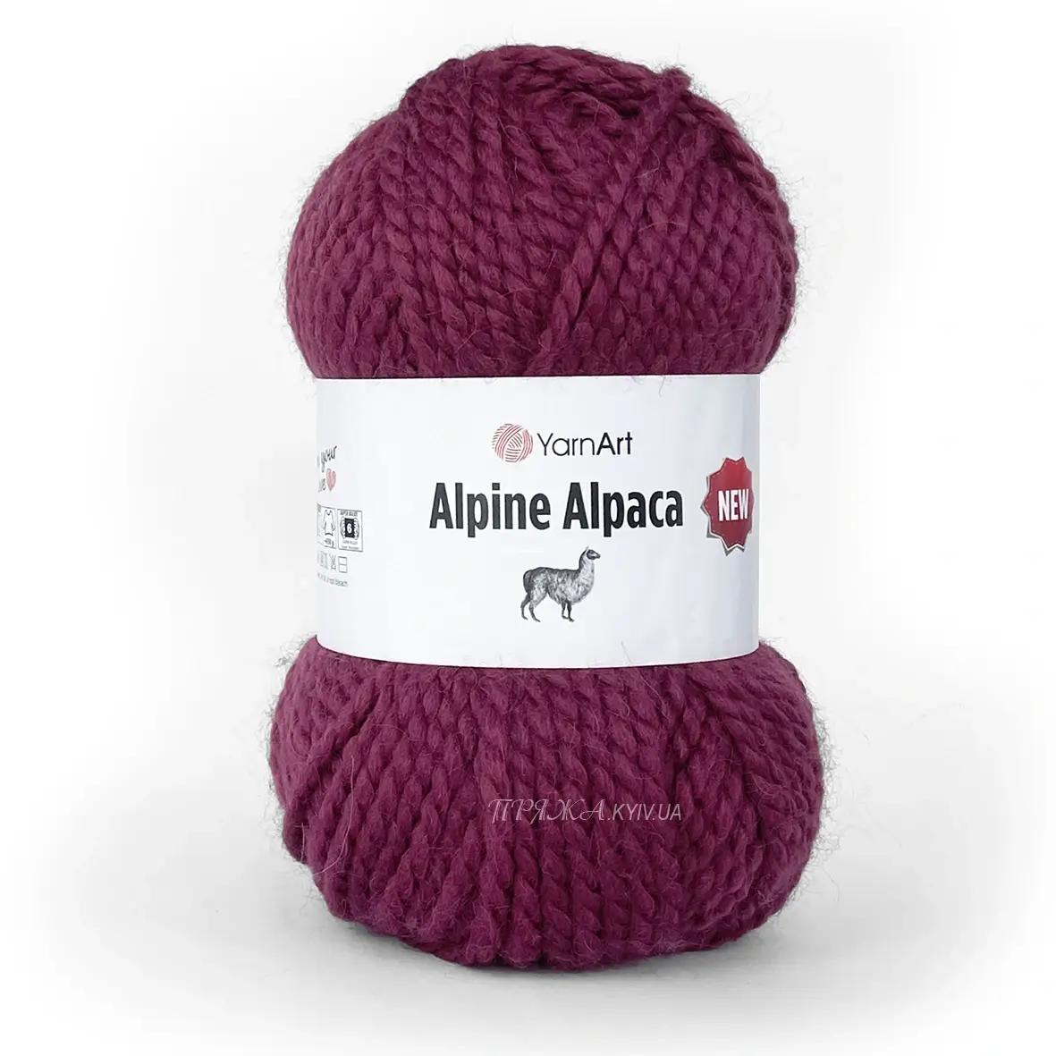 yarnart_alpine_alpaca_1441 yarnart alpine alpaca 1441 колір журавлина товста пряжа з альпакою 20%