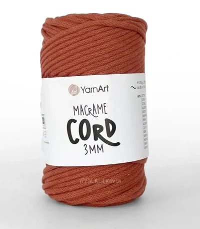 YarnArt Macrame Cord 3мм 774 сірий — міцний бавовняний шнур 3мм для в'язання сумки гачком купити в Магазин пряжі Київ, Хорива 1 А