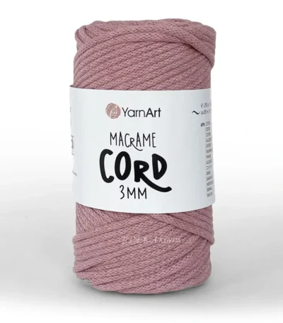 YarnArt Macrame Cord 3мм 772 синій — міцний бавовняний шнур 3мм для в'язання сумки гачком купити в Магазин пряжі Київ, Хорива 1 А