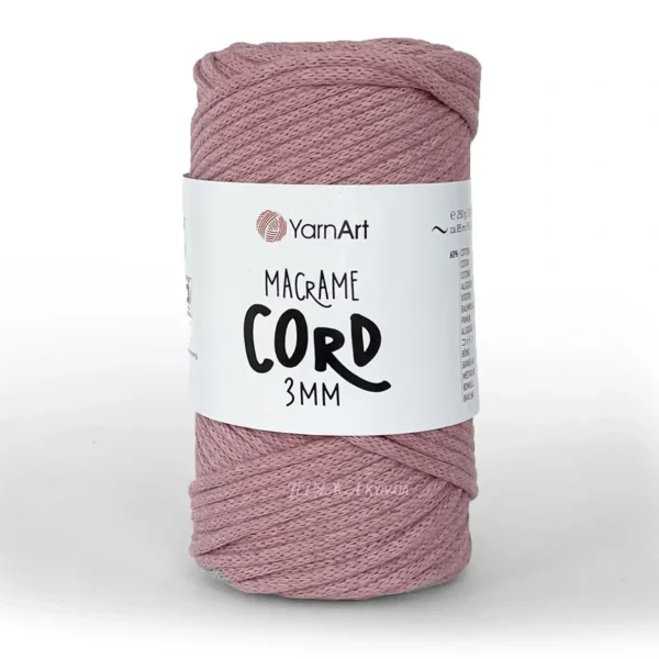 YarnArt Macrame Cord 3мм [attr name="pa_n-color"] [attr name="pa_color"] — міцний бавовняний шнур 3мм для в'язання сумки гачком купити в Магазин пряжі Київ, Хорива 1 А