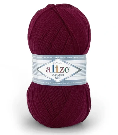 Alize Lanagold 800   — моток 100г, тонка напіввовна