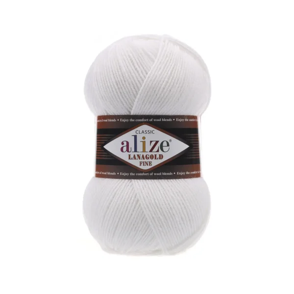 Alize Lanagold Fine [attr name="pa_n-color"] [attr name="pa_color"] — моток 100г, напіввовна