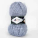 Alize Mohair Classic 224 сіро-блакитний (лаванда) — мохерова пряжа 100г/200м Alize