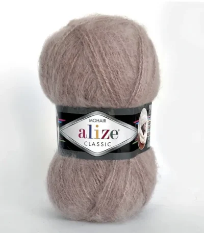 Alize Mohair Classic 542 бежевий — мохерова пряжа 100г/200м Alize