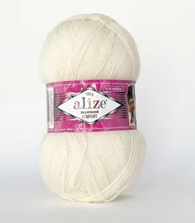 Носочна пряжа Alize Superwash молочна купити Україна, Київ, Хорива 1 А