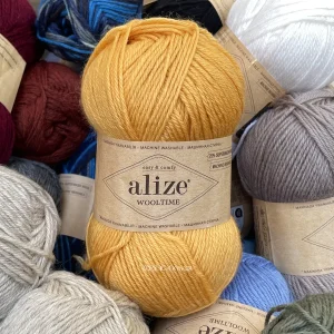 Alize Wooltime 281 гірчиця — моток 100г / 75% вовна супервош