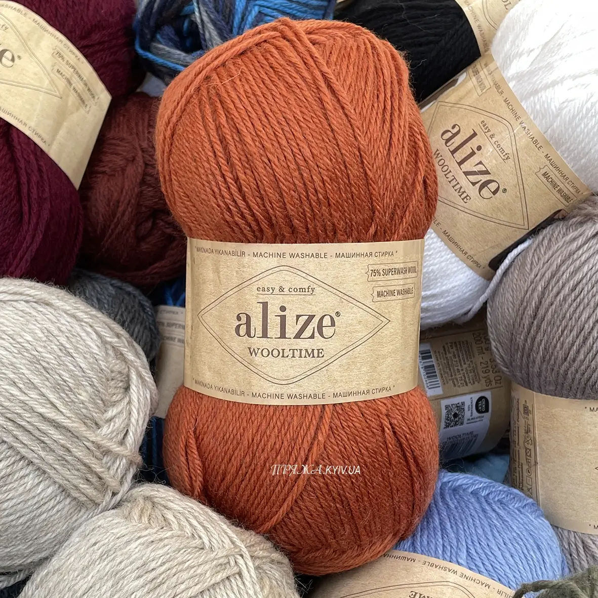 Alize_wooltime_433 Alize Wooltime 433 світлий теракот (або рудий) — моток 100г / 75% вовна супервош