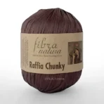 Raffia Chunky 114-21 кавовий відтінок — сумка та капелюх з рафії