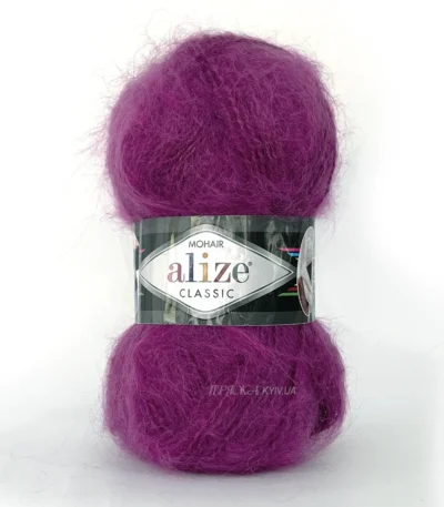 Alize Mohair Classic 209 орхідея (темна фуксія) — мохерова пряжа 100г/200м Alize