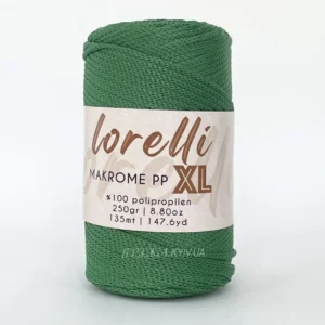 Lorelli Makrome XL 172 зелений — шнур макраме 3мм, моток 250г