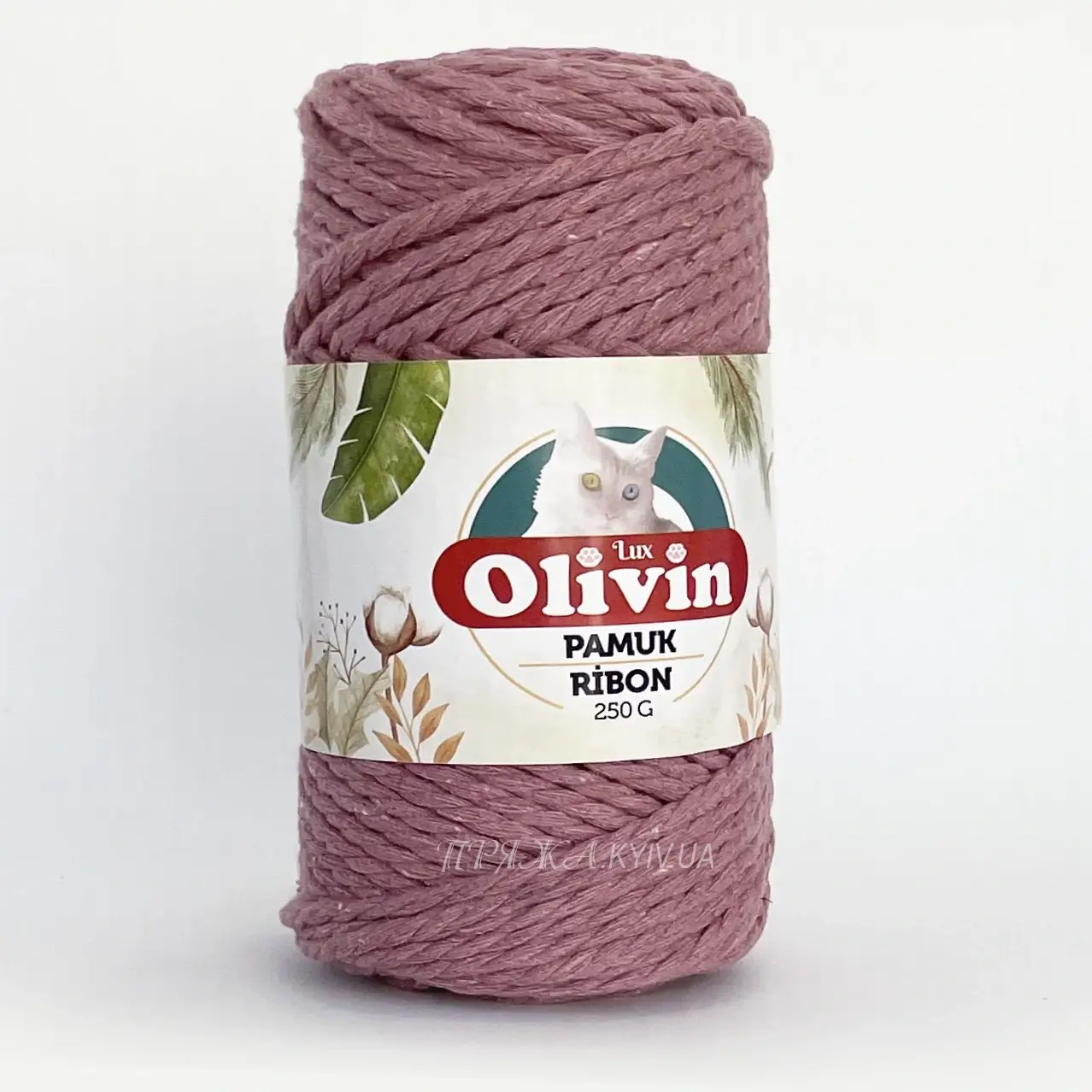 Olivin_3609 Кручений шнур макраме 3 мм пильно-рожевий Olivin Makrome 3 мм 3609 100% бавовна 105м /250г Туреччина