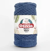 Кручений шнур макраме 3 мм  Olivin Makrome 3 мм  100% бавовна 105м /250г Туреччина