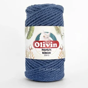 Кручений шнур макраме 3 мм молочний Olivin Makrome 3 мм 752 100% бавовна 105м /250г Туреччина