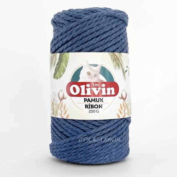 Кручений шнур макраме 3 мм [attr name="pa_color"] Olivin Makrome 3 мм [attr name="pa_n-color"] 100% бавовна 105м /250г Туреччина