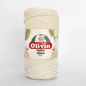 Кручений шнур макраме 3мм молочний Olivin Makrome 3 мм 752 100% бавовна 105м /250г Туреччина