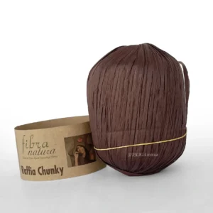 Пряжа рафія Fibranatura Chunky шоколадний колір купити Україна