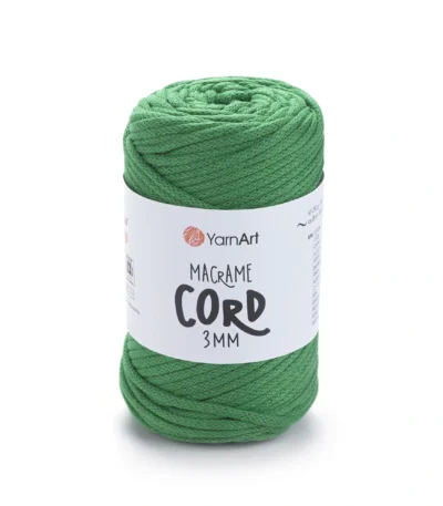 YarnArt Macrame Cord 3мм 772 синій — міцний бавовняний шнур 3мм для в'язання сумки гачком купити в Магазин пряжі Київ, Хорива 1 А