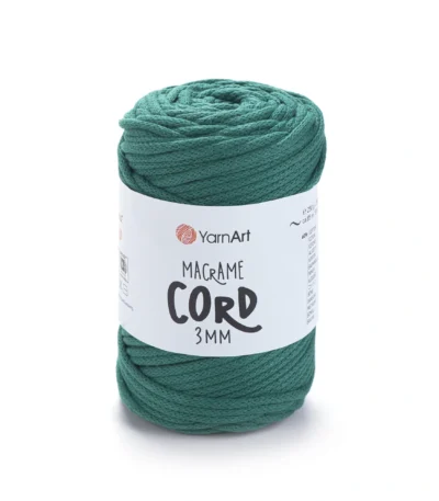 YarnArt Macrame Cord 3мм 772 синій — міцний бавовняний шнур 3мм для в'язання сумки гачком купити в Магазин пряжі Київ, Хорива 1 А