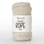 Yarnart Macrame Rope 3мм 753 бежевий — кручений шнур макраме для припинди та пано