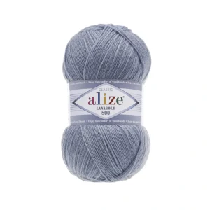 Alize Lanagold 800 846 синій джинс — моток 100г, тонка напіввовна