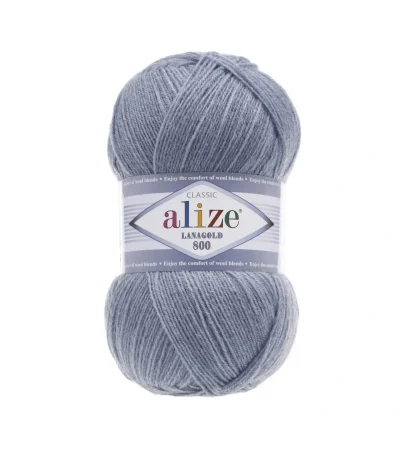 Alize Lanagold 800 450 пломбір — моток 100г, тонка напіввовна