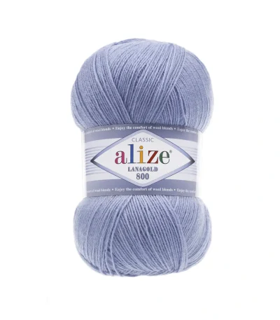 Alize Lanagold 800 450 пломбір — моток 100г, тонка напіввовна