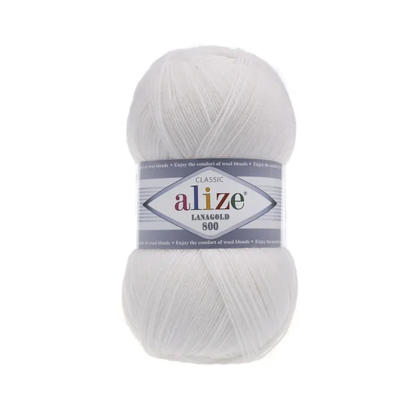 Alize Lanagold 800 [attr name="pa_n-color"] [attr name="pa_color"] — моток 100г, тонка напіввовна