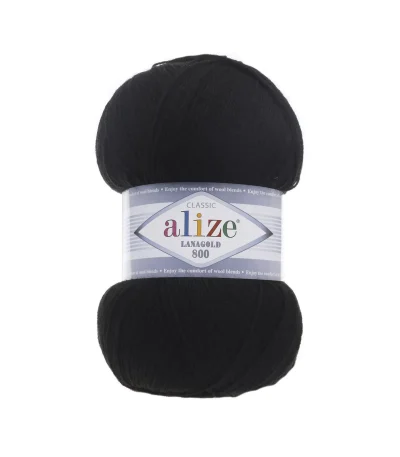 Alize Lanagold 800 450 пломбір — моток 100г, тонка напіввовна