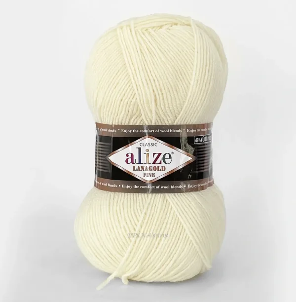 Alize Lanagold Fine [attr name="pa_n-color"] [attr name="pa_color"] — моток 100г, напіввовна