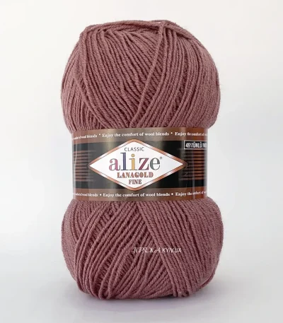 Alize Lanagold Fine 209 орхідея — моток 100г, напіввовна