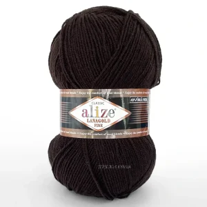 Alize Lanagold Fine 29 хакі — моток 100г, напіввовна