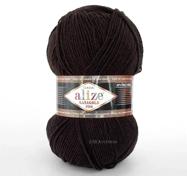 Alize Lanagold Fine [attr name="pa_n-color"] [attr name="pa_color"] — моток 100г, напіввовна