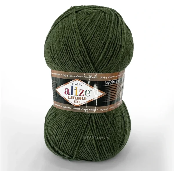 Alize Lanagold Fine [attr name="pa_n-color"] [attr name="pa_color"] — моток 100г, напіввовна