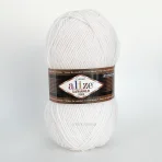 Alize Lanagold Fine 55 білий — моток 100г, напіввовна