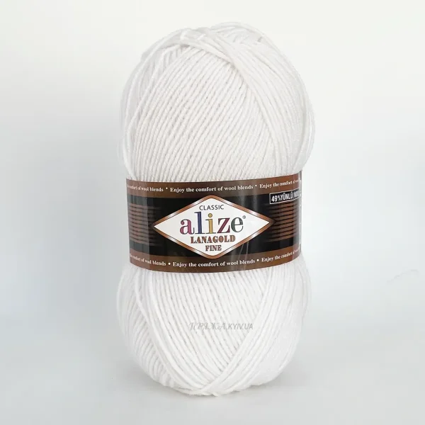 Alize Lanagold Fine [attr name="pa_n-color"] [attr name="pa_color"] — моток 100г, напіввовна