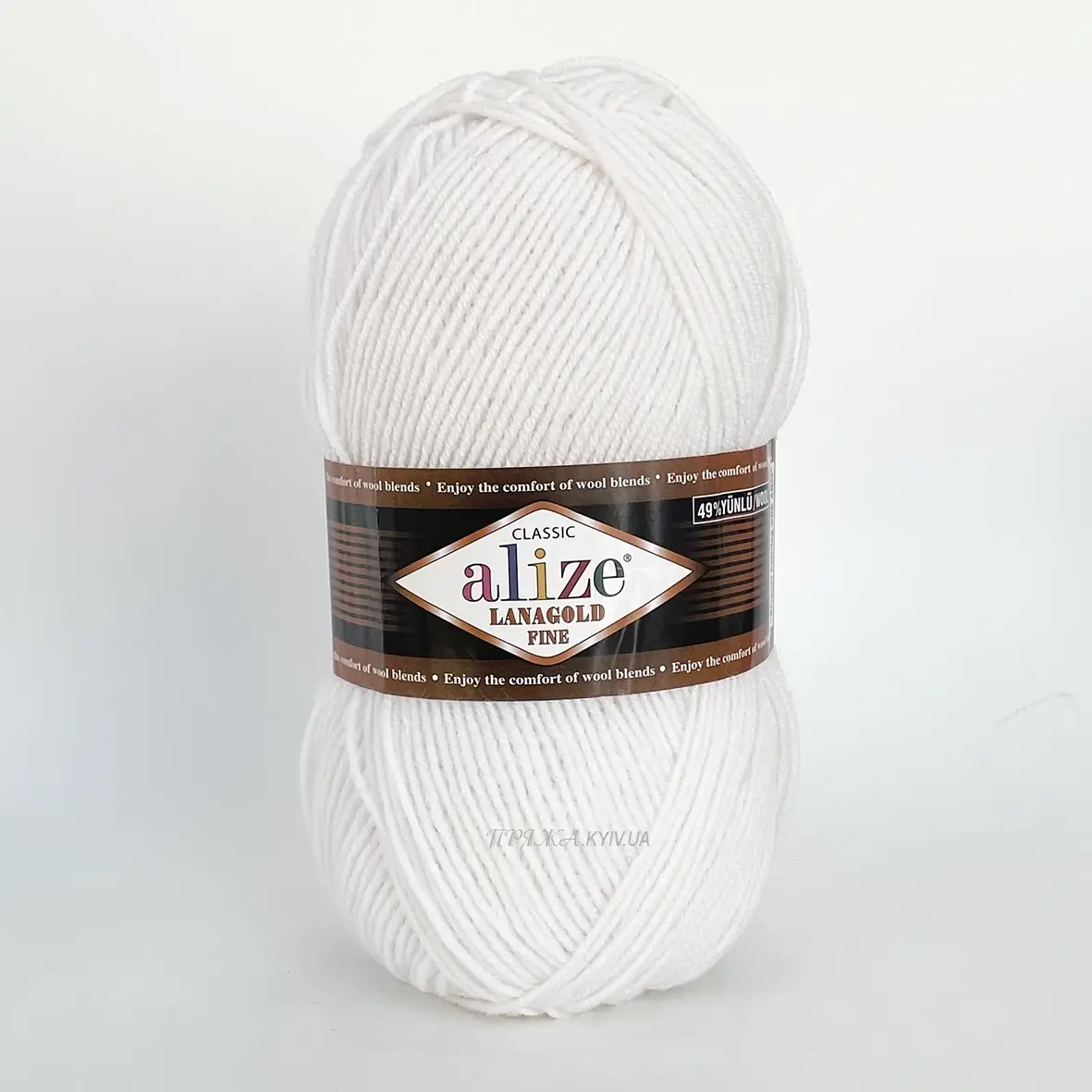Alize Lanagold Fine 56 червоний — моток 100г, напіввовна