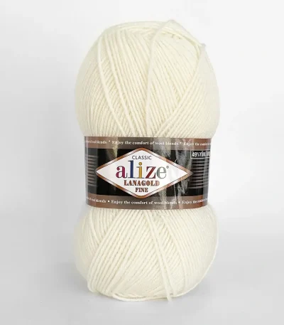 Alize Lanagold Fine 87 сірий — моток 100г, напіввовна