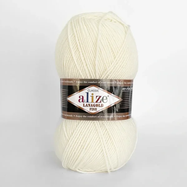 Alize Lanagold Fine [attr name="pa_n-color"] [attr name="pa_color"] — моток 100г, напіввовна