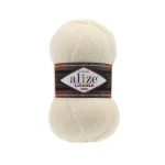 Alize Lanagold Fine 216 жовтий — моток 100г, напіввовна