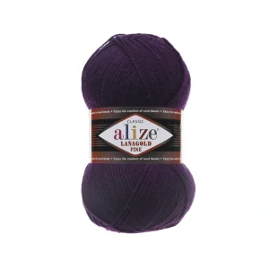Alize Lanagold Fine 203 джинс — моток 100г, напіввовна