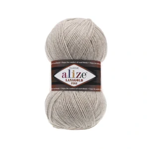 Alize Lanagold Fine 203 джинс — моток 100г, напіввовна