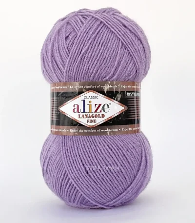 Alize Lanagold Fine 209 орхідея — моток 100г, напіввовна