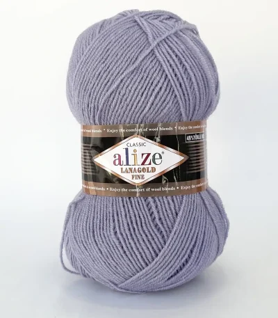 Alize Lanagold Fine 209 орхідея — моток 100г, напіввовна