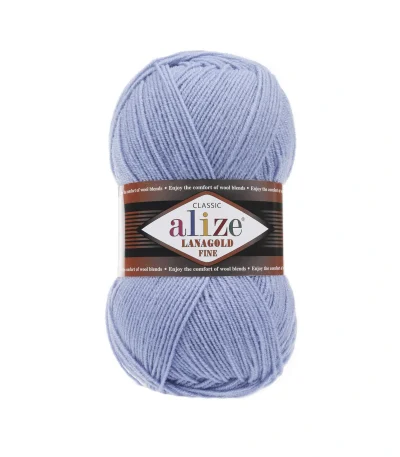 Alize Lanagold Fine 57 бордовий — моток 100г, напіввовна