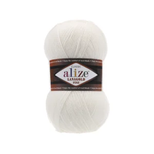 Alize Lanagold Fine 32485 джинс денім — моток 100г, напіввовна